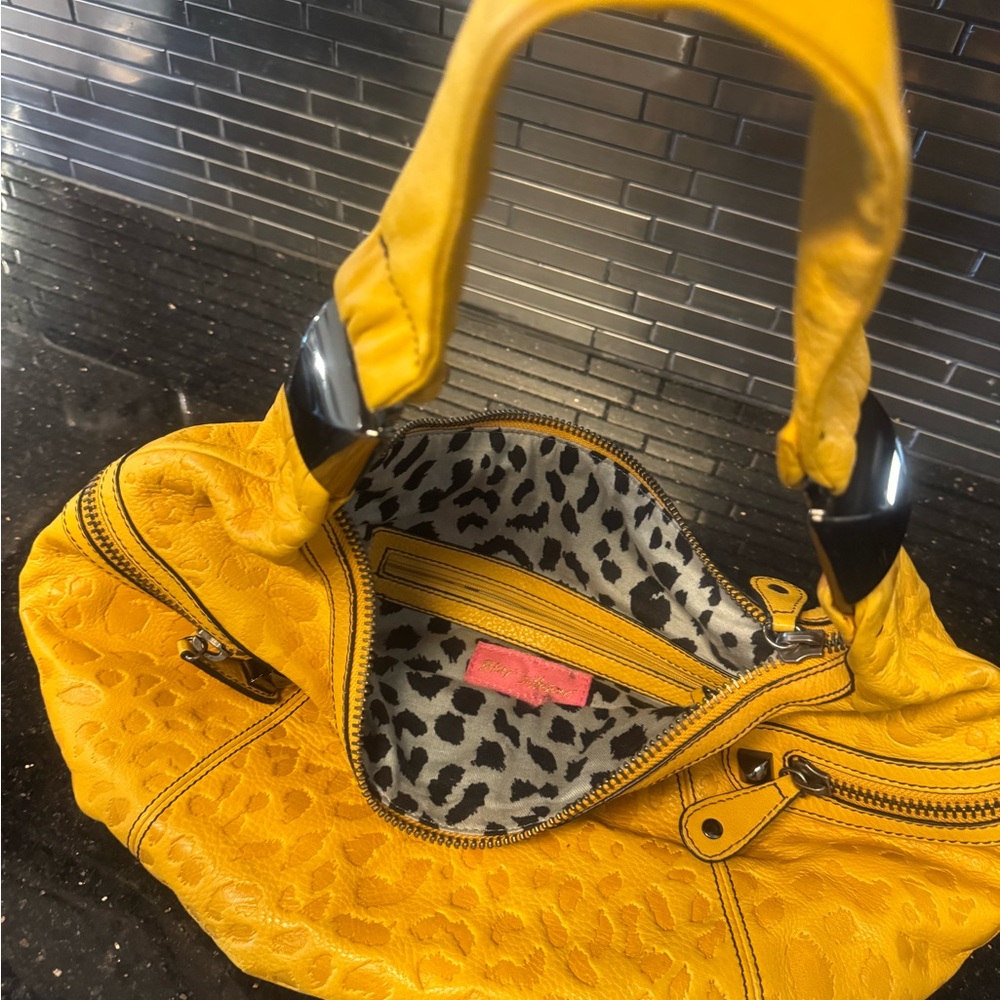 Betsey Johnson Leather Animal Print Hobo Shoulder Bag 🐆 - Picture 4 of 5